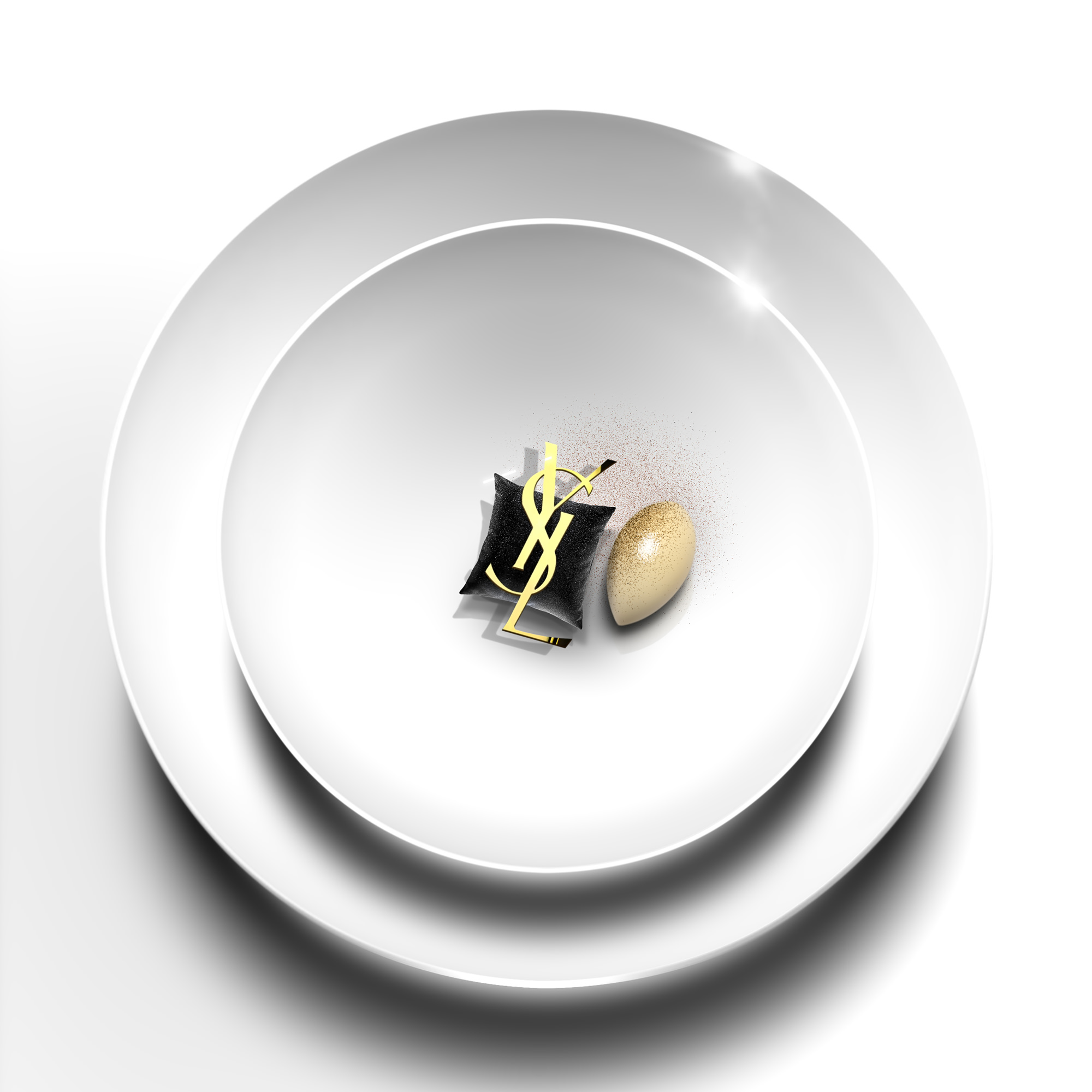 🇬🇧 An exclusive dessert created for Saint Laurent, based on the concept of representing YSL at its most iconic. This was translated into key elements: elegance, sexy, black & gold, and mature, grown-up flavor. The main component is a twist on Opéra and Crêpe Suzette, 2 famous French classic desserts, accompanied by an edible gold YSL hardware and a Champagne-Marron-Vanille quenelle. 🇫🇷 Un dessert exclusif créé pour Saint Laurent, inspiré par le concept de représenter YSL à son niveau le plus iconique. Cela se traduit par des éléments clés : élégance, sexy, noir & or, et une saveur adulte. Le composant principal revisite les desserts classiques français Opéra et Crêpe Suzette, accompagné d’un hardware YSL comestible en chocolat doré et d’une crème glacée au Champagne-Marron-Vanille.