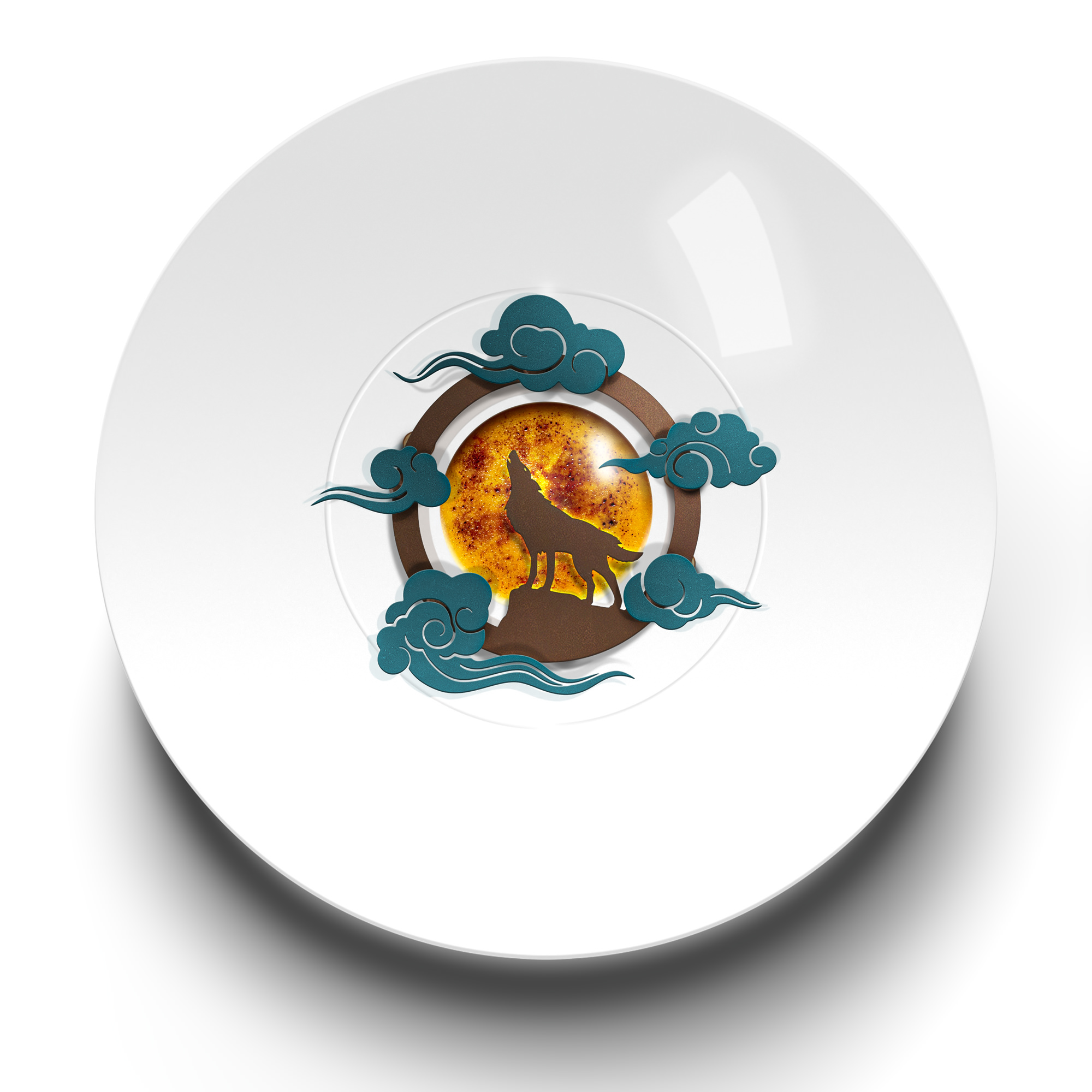 🇫🇷 Pleine Lune du Loup ✨🌕🐺 Crème Brûlée 🍮🔥Double Saveurs : Safran + Bourbon L’un des Desserts sur le thème de Une nuit sous la pleine lune 🇬🇧 Wolf Moon ✨🌕🐺 Double-Layered Crème Brûlée 🍮🔥 : Saffron + Bourbon A collection of desserts inspired by Under the Moonlight