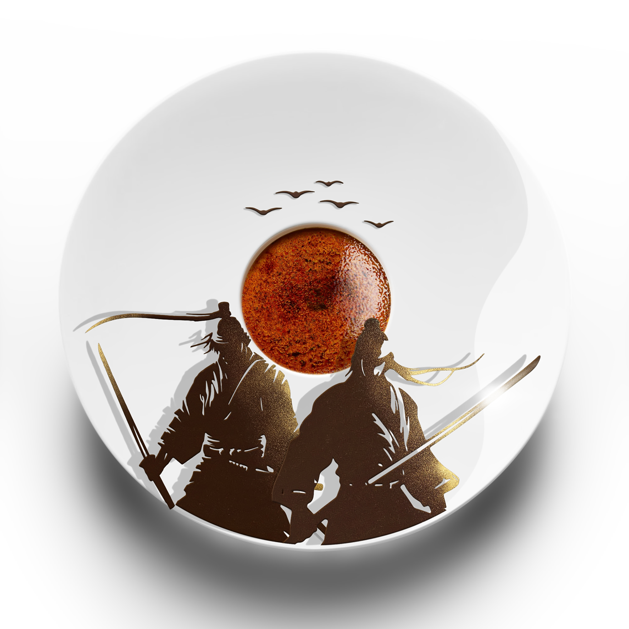 🇬🇧 Samurai’s Last Light ☀️🇯🇵 🏯🗡️ Double-Layered Crème Brûlée : Miso Salted Caramel and Tahitian Cream, served with roasted oolong tea ice cream. A collection of desserts inspired by a portrait of Samurais. 🇫🇷 La Dernière Lumière des Samouraïs ☀️🇯🇵 🏯🗡️ Crème Brûlée Double Saveurs : Caramel au beurre salé au miso et Crème Tahitienne, servie avec de la glace maison au thé Oolong rôti. Une collection de desserts inspirée par un portrait de Samouraïs.