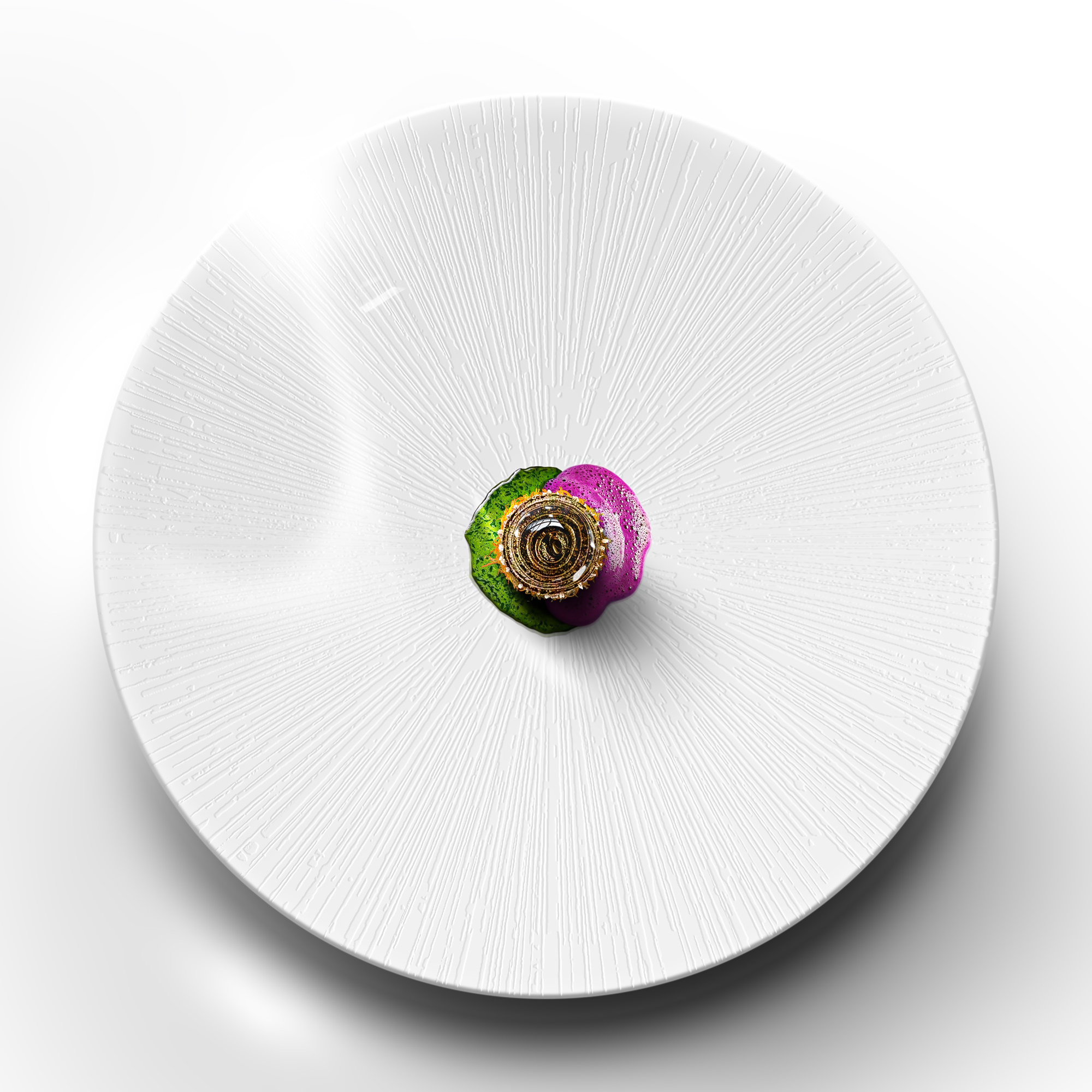 🇬🇧 • Nomad’s Burnt Cheesecake 🧀 from Camel Milk Cheese 🐫 • Sweet Shallot Praliné 🧅, Pralin, Kataifi • Praliné Choux Sponge • Matcha 🍵, Housemade Green Almond Confit • Blackcurrant 🍇, Elderberry 🫐 🇫🇷 • Cheesecake Brûlé 🧀 au Fromage Frais de Lait de Chameau 🐫 • Praliné d’Échalotes Douces 🧅, Pralin, Kataïfi • Biscuit à Choux au Praliné • Matcha 🍵, Amande Verte Confite Maison • Cassis 🍇, Sureau 🫐