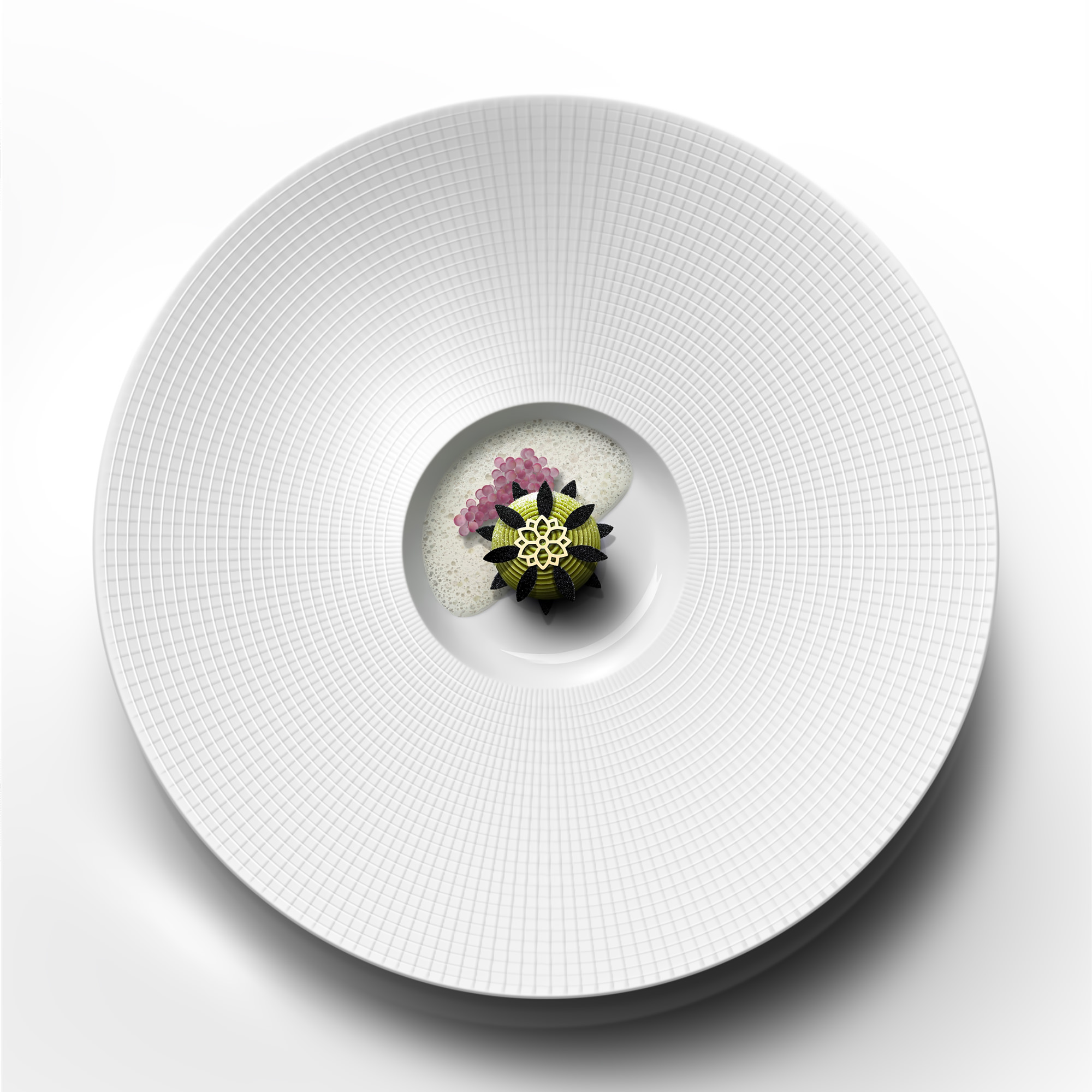 🇺🇸 🏔️ Mont Blanc Chestnut with Rum and Sudachi • 🍋 Mini meringue shells filled with our in-house chestnut spread, layered with chestnut paste, garnished with a Sudachi preparation, and presented with a velvet touch. • 🌰 Marron glacé slices marinated in Martinique rum, co-fermented with black lemon, candied to a crisp, and finally coated in black. • 🥃 Served with whipped skyr cream seasoned with chestnut syrup and fleur de sel, finished with a light rum foam and koji fermented fig caviar. ********************************************** 🇫🇷 🏔️ Mont Blanc Marron au Rhum et Sudachi • 🍋 Coque de meringue garnie de notre crème de marron maison, montée avec une crème de marron, décorée d’une préparation au sudachi et présentée avec une finition velours. • 🌰 Marron effilé, mariné au rhum de Martinique, parfumé au citron noir, enrobé de sucre et finition noire. • 🥃 Accompagné de crème au skyr parfumée au sirop de marron et à la fleur de sel, garni d’une écume au rhum et d’un caviar de figue fermentée au koji.